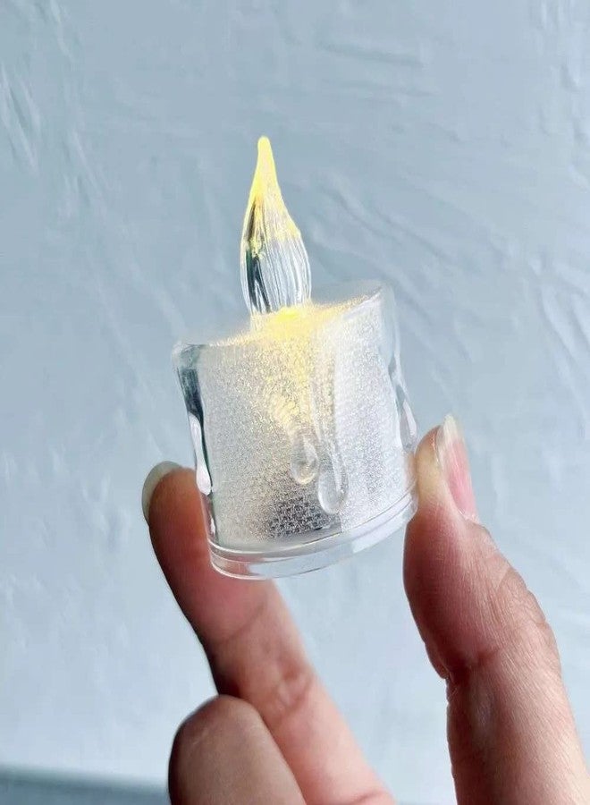 Errol Crystal tealight Candles Smokeless Candle Light, Flameless led Diya | led Candles | Tea Lights Candles for Diwali and Christmas Decorations (Pack of 12) - Image 4